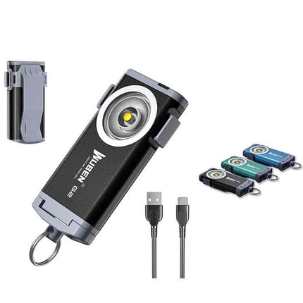 WUBEN Pocket LED Key Chain Flashlight For Everyday Use compact 500-lumen USB-rechargeable keychain light with 175° flood beam and aluminum body