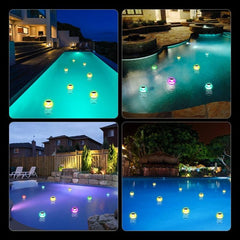 Luces solares flotantes de agua para patio, piscina, luces decorativas flotantes para paisajes