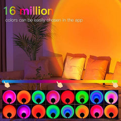 Colorful Sunset RGB Floor Projection Light with Remote Control