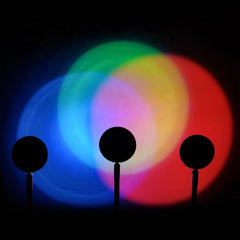 Colorful Sunset RGB Floor Projection Light with Remote Control