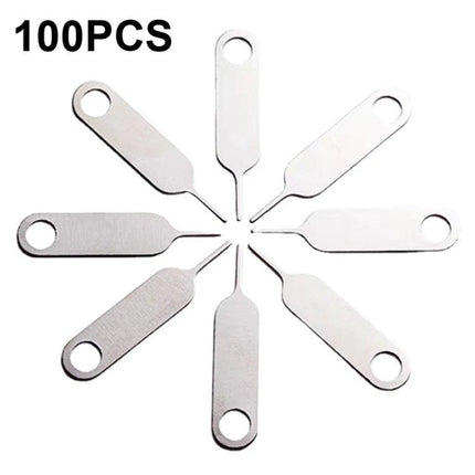 Universal Steel Pins for SIM Card Removal and Device Management - Set of 100 thickened hardened steel SIM ejector pins