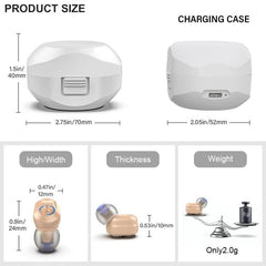 Z-127C TWS Smart Hearing Aid with Charging Case and Noise Reduction