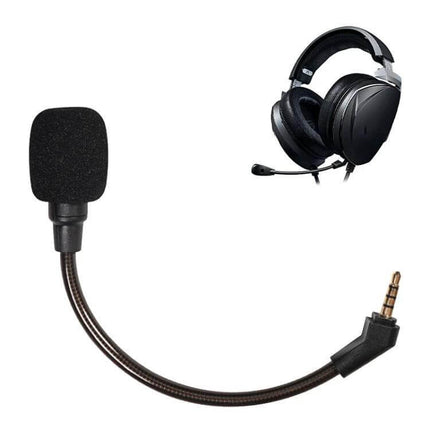 Replacement Microphone for ASUS ROG Theta 7.1 Headphones — detachable 3.5mm plug mic with foam windscreen for clear gaming voice chat