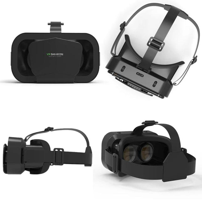 Vrshinecon G10 3D Virtual Reality Glasses for Smartphones black adjustable headset for movies, 360° videos and mobile gaming