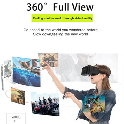 Vrshinecon G10 3D Virtual Reality Glasses for Smartphones user watching 360° movies and games on smartphone