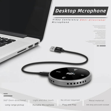 Desktop Microphone for Everyday Home Video Calls - USB plug-and-play desktop mic ideal for remote work and clear video call audio