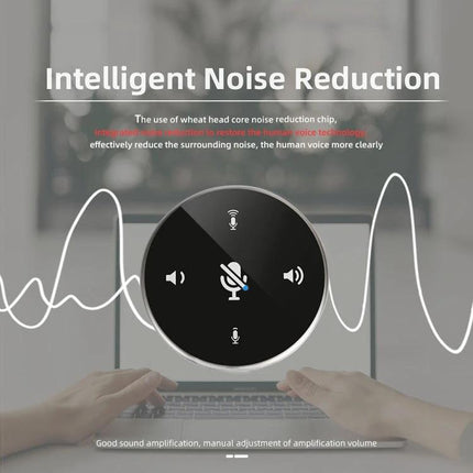 Desktop Microphone for Everyday Home Video Calls - USB plug-and-play desktop mic with intelligent noise reduction for clear home video call audio