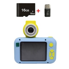 X101 Compact HD Reversible Camera for Kids Blue+16G+Card Reader