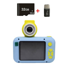 X101 Compact HD Reversible Camera for Kids Blue+32G+Card Reader