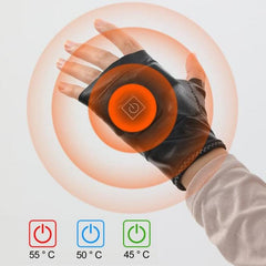 Smart Rechargeable Heated Fingerless Gloves with Customizable Heat Settings