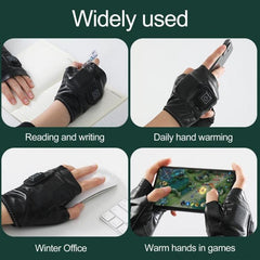 Smart Rechargeable Heated Fingerless Gloves with Customizable Heat Settings