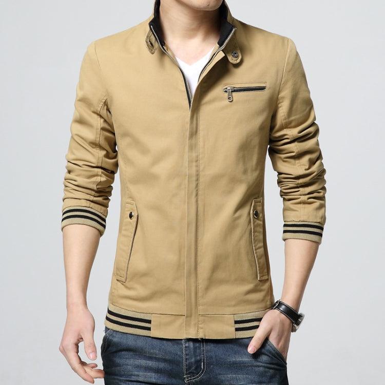 Casual Men's 8803 Jacket with Pockets and Elastic Cuffs