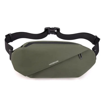 HAOSHUAI Waist Bag for Outdoor Running and Everyday Phone Carry Black