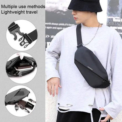 HAOSHUAI Waist Bag for Outdoor Running and Everyday Phone Carry Black