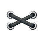 Cross Black Shoelace / Black Cross
