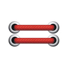 Horizontal Red Shoelace / Red Horizontal