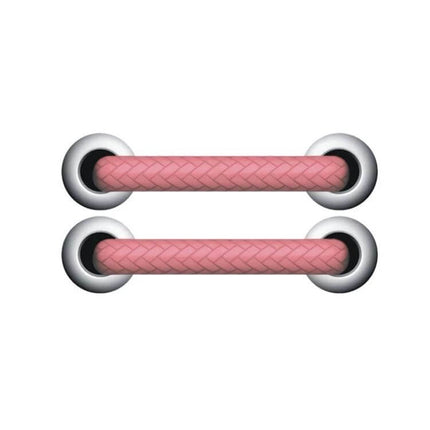 Reflective Shoelace Car Stickers for Scratch Protection pink braided PET strip applied between metal grommets to prevent scratches and boost visibility