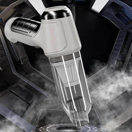 SUITU Car Wireless Wet And Dry Handheld Vacuum Cleaner Black compact cordless car vacuum in black with attachments and clear dust cup