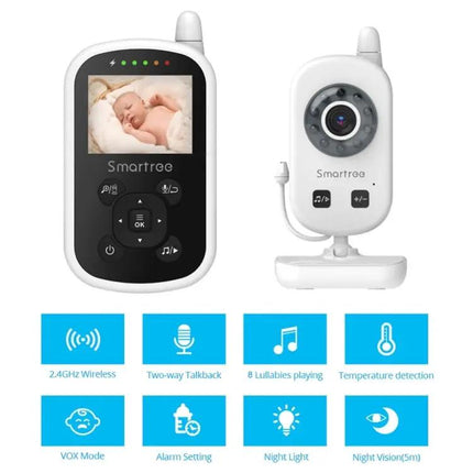 UU24 Wireless Baby Monitor with 2.4-Inch Screen and Two-Way Audio