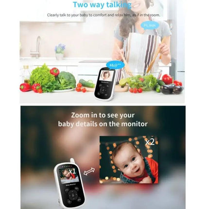 UU24 Wireless Baby Monitor with 2.4-Inch Screen and Two-Way Audio