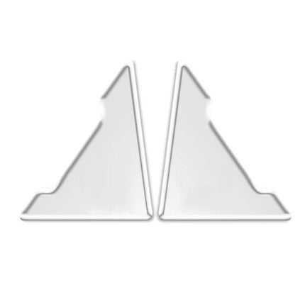 Silicone Car Door Corner Protectors for Scuff Prevention shown as pair of clear silicone triangular guards to protect car door corners