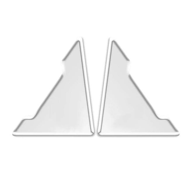 Silicone Car Door Corner Protectors for Scuff Prevention shown as pair of clear silicone triangular guards to protect car door corners