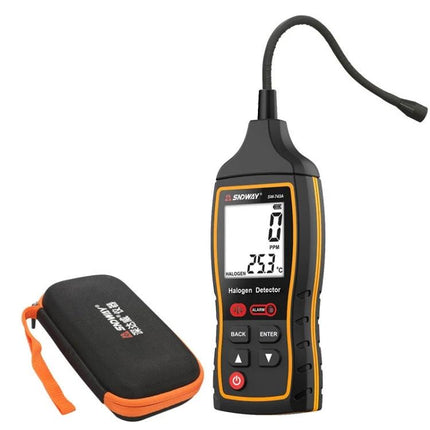 SNDWAY Halogen Gas Detector for Automotive Refrigerant Leaks handheld leak detector with flexible probe and carrying case
