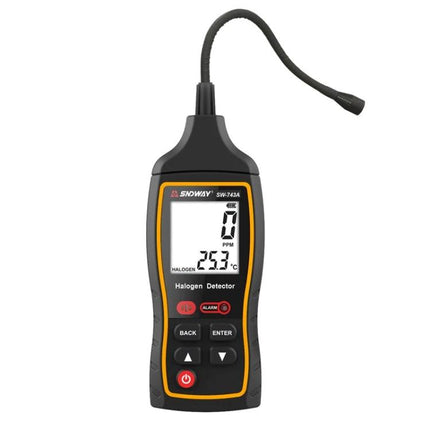 SNDWAY Halogen Gas Detector for Automotive Refrigerant Leaks handheld leak detector with flexible probe and digital display