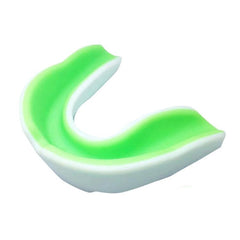 EVA Protective Sports Mouth Guard for Boxing, Basketball, and Martial Arts - Adult Size (White Green)