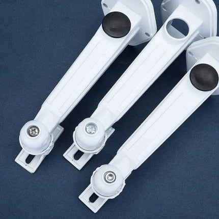 Hikvision Aluminum Mounting Bracket Set for Security Cameras white adjustable wall-mount arms with swivel joints and cable management