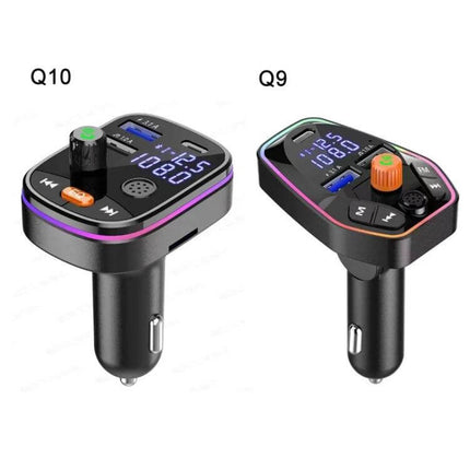 Car Bluetooth MP3 Player With FM Transmitter For Cars - dual Q9 Q10 dash Bluetooth 5.0 FM transmitter with USB charging and MP3 playback