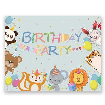 Versatile Birthday Party Background Cloth for Decorations and Photos cute animal party backdrop, durable non-reflective photo cloth for vibrant birthday photos