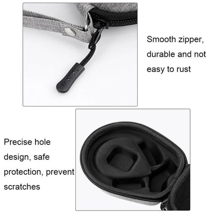 Compact Earphone Case For Commute Travel And Gym Organization semi-rigid EVA shell, smooth rust-resistant zipper, anti-scratch interior