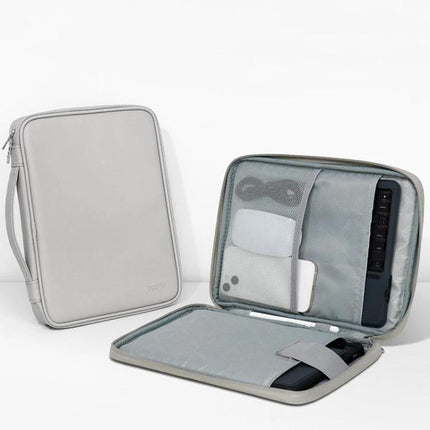 Baona Protective Tablet Bag for 10.9 to 12.9-Inch Devices - slim PU sleeve with internal pockets for charger, cables and accessories