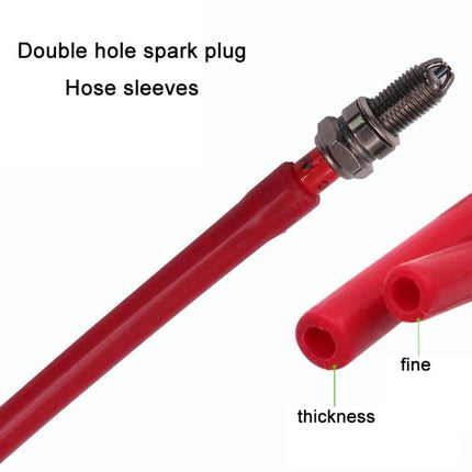 Rubber Tool for Spark Plug Handling in Car Maintenance - red flexible stick grips spark plug for safe insertion and removal