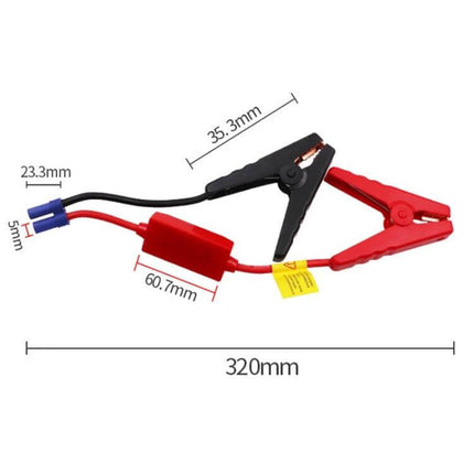 Car Emergency Starter Cable With Large Clip For Battery Connection 12V jump-start lead with EC5 female connector and anti-reverse plug, 320mm