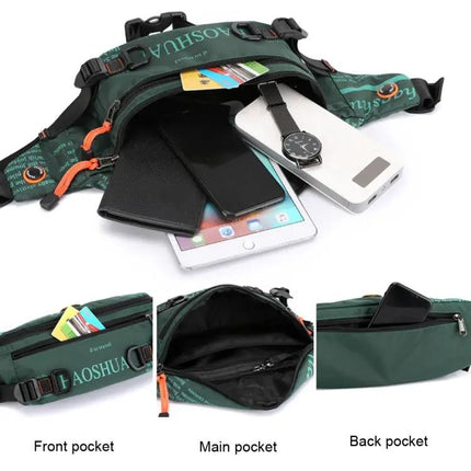 Outdoor Men Waist Bag, Camouflage Nylon For Daily Use