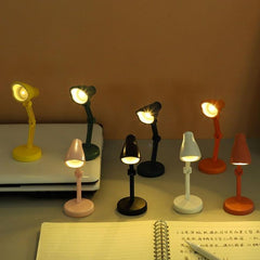 Compact Magnetic LED Desk Lamp with Clip and Adjustable Angles