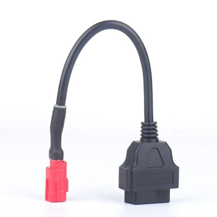 Honda Adapter Cable for Everyday Motorcycle Maintenance - black diagnostic adapter cable with red connector for quick Honda bike checks