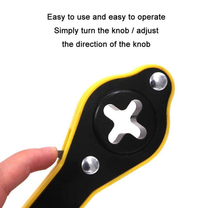 Essential Wrench for Everyday Vehicle Tire Changes - rounded cross wrench with yellow handle for quick tire changes on cars SUVs vans