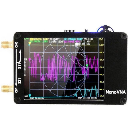 Portable Vector Network Analyzer for Radio Frequency Antenna Testing handheld NanoVNA with built-in battery and MicroSD for field measurements