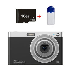 Compact C13 2.88" 4K HD Digital Camera with 8X Optical Zoom and Versatile Shooting Modes Black+Card Reader+16G