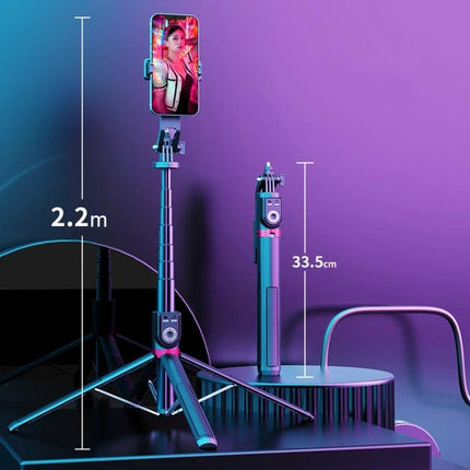 Handy Selfie Stick for Capturing Daily Life Moments - extendable 2.2m tripod selfie stick with remote control for steady travel photos and vlogs
