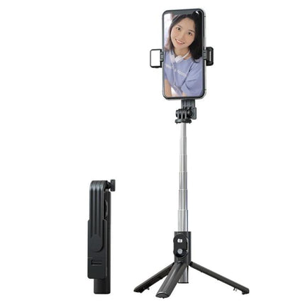 Selfie Stick for Capturing Daily Moments on the Go with detachable tripod, adjustable angle and compact foldable design for travel and family photos