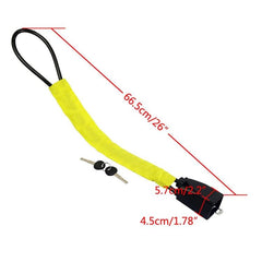 Heavy-Duty Anti-Theft Steering Wheel Lock with Wire Rope Security System