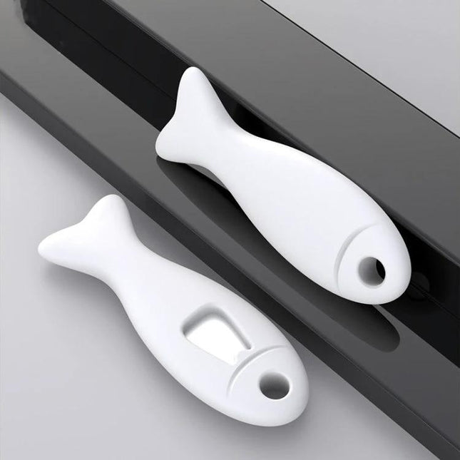 SIM Card Extractor for Easy Phone Card Removal - compact white silicone fish-shaped SIM card ejector for safe phone memory card removal