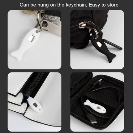 SIM Card Extractor for Easy Phone Card Removal silicone fish-shaped keychain tool for safe SIM and memory card ejection