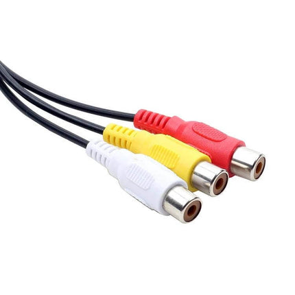 USB to 3 RCA AV Cable for Connecting Devices to TV, 1.5 Meters - all-copper RCA female connectors (red yellow white) for camcorder to TV playback