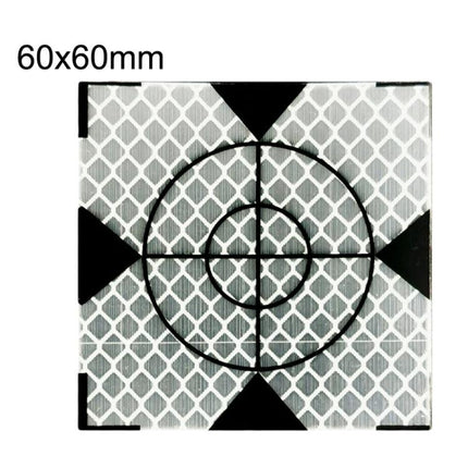 Diamond Reflective Stickers for Tunnel Monitoring and Measurement - 60x60mm self-adhesive acrylic deformation monitoring target sticker with bullseye