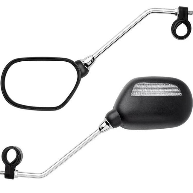 Bicycle Rearview Mirror Pair 22 To 25mm Fits Mountain Bike - adjustable 360° mirrors with reinforced base for e-bikes and MTB commuting